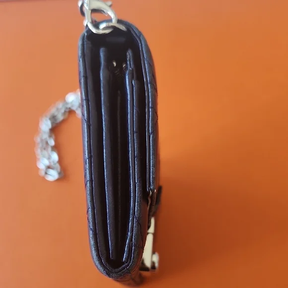 Dior Cannage Navy Blue Wallet On Chain - Picture 7 of 14